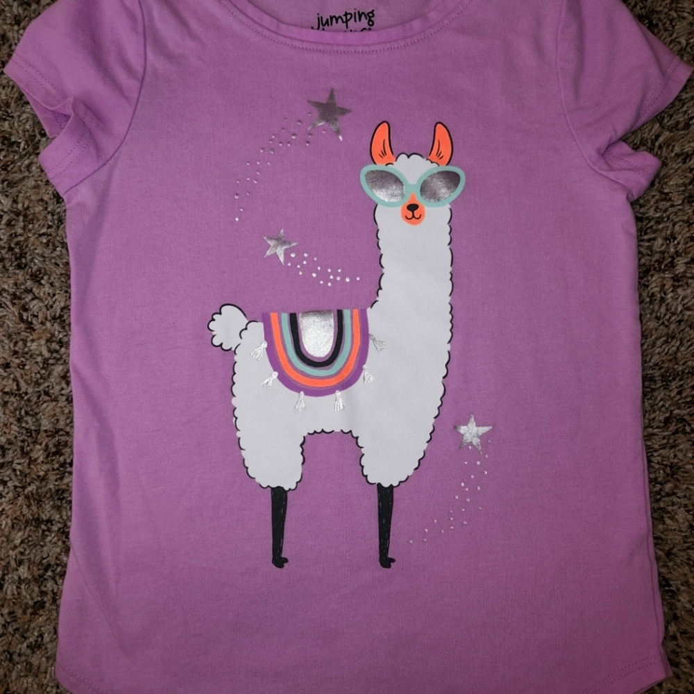 Girls Llama Tee sz 6